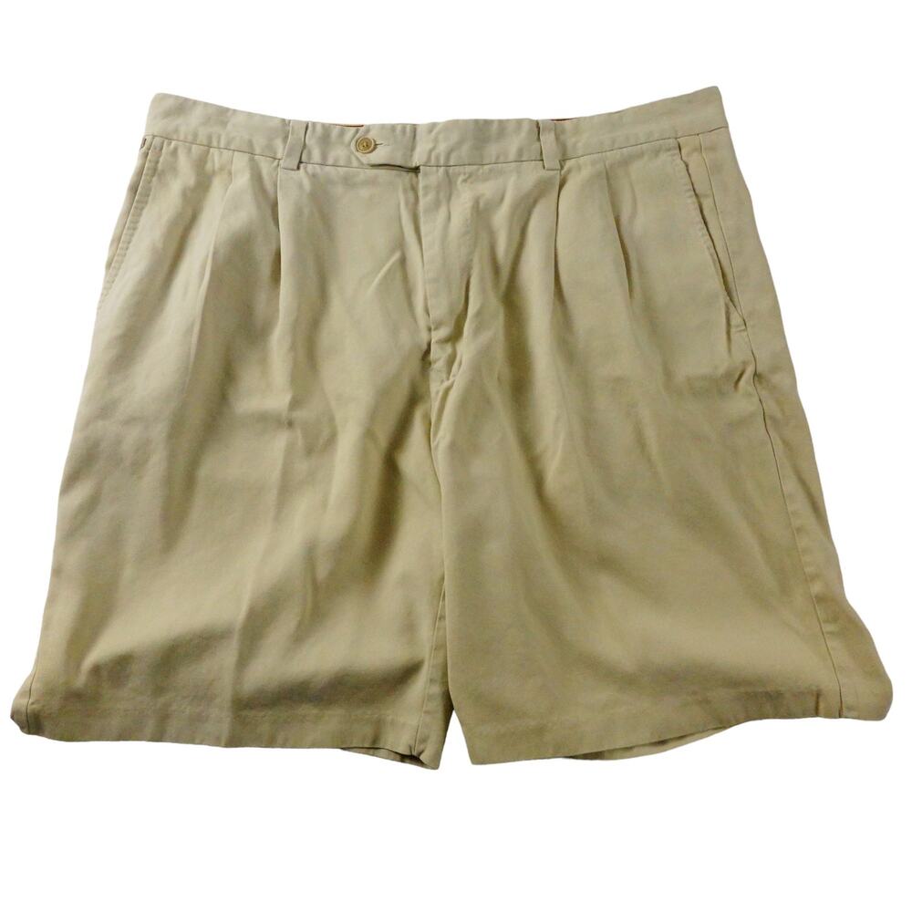 Tommy Bahama Silk Chino Khaki Shorts 9" Inseam Mens Size 38